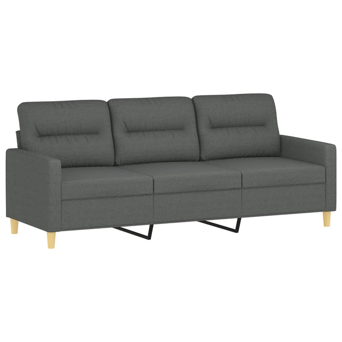 Set de canapele cu perne, 2 piese, gri închis, material textil - WALTI WALTI