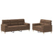 Set de canapele cu perne, 2 piese, maro, textil - WALTI WALTI