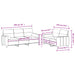 Set de canapele cu perne, 2 piese, maro, textil - WALTI WALTI