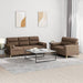 Set de canapele cu perne, 2 piese, maro, textil - WALTI WALTI