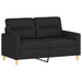 Set de canapele cu perne, 2 piese, negru, material textil - WALTI WALTI