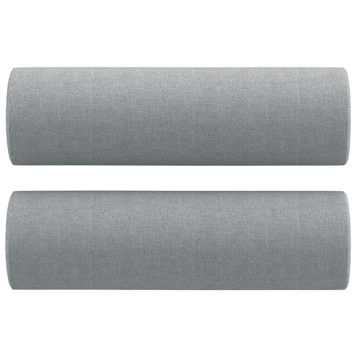 Set de canapele cu perne, 3 piese, gri deschis, textil - WALTI WALTI