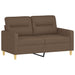 Set de canapele cu perne, 3 piese, maro, textil - WALTI WALTI