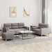 Set de canapele cu perne, 3 piese, gri taupe, textil - WALTI WALTI