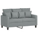 Set de canapele cu perne, 3 piese, gri deschis, textil - WALTI WALTI