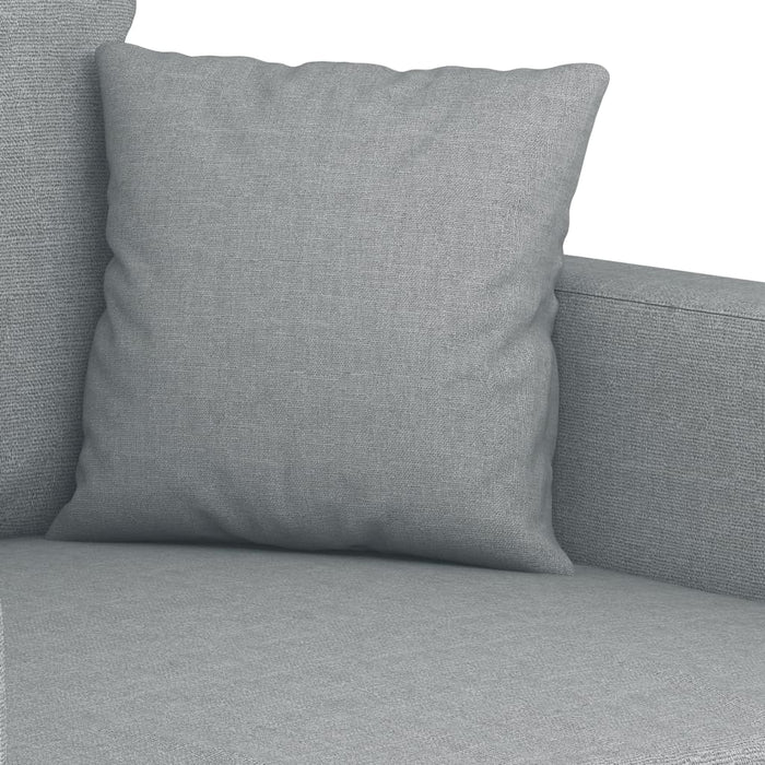 Set de canapele cu perne, 3 piese, gri deschis, textil - WALTI WALTI