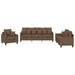 Set de canapele cu perne, 3 piese, maro, textil - WALTI WALTI