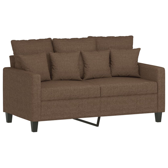 Set de canapele cu perne, 3 piese, maro, textil - WALTI WALTI