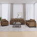 Set de canapele cu perne, 3 piese, maro, textil - WALTI WALTI