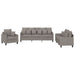 Set de canapele cu perne, 3 piese, gri taupe, textil - WALTI WALTI