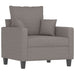 Set de canapele cu perne, 3 piese, gri taupe, textil - WALTI WALTI