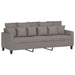 Set de canapele cu perne, 3 piese, gri taupe, textil - WALTI WALTI
