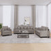 Set de canapele cu perne, 3 piese, gri taupe, textil - WALTI WALTI
