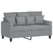 Set de canapele cu perne, 4 piese, gri deschis, material textil - WALTI WALTI