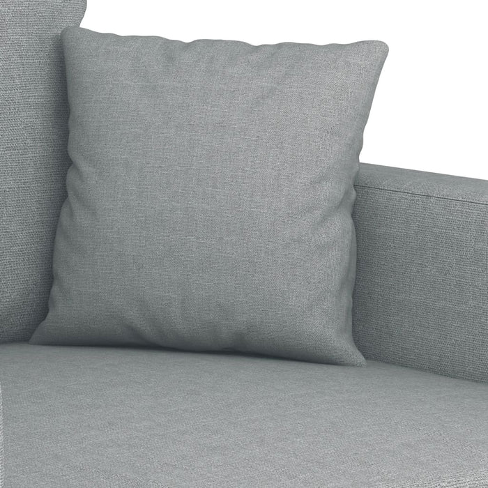 Set de canapele cu perne, 4 piese, gri deschis, material textil - WALTI WALTI