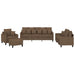 Set de canapele cu perne, 4 piese, maro, textil - WALTI WALTI