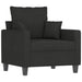 Set de canapele cu perne, 4 piese, negru, material textil - WALTI WALTI