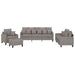 Set de canapele cu perne, 4 piese, gri taupe, textil - WALTI WALTI