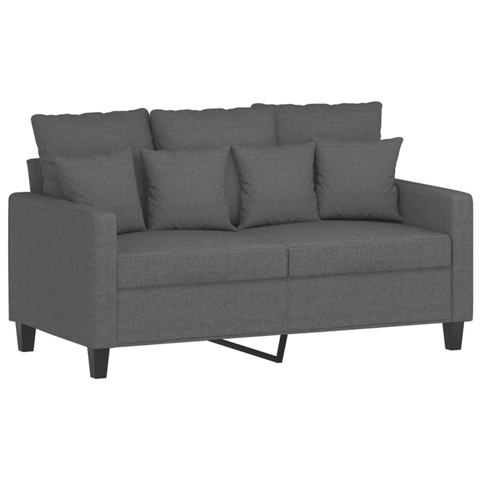 Set de canapele cu perne, 2 piese, gri închis, textil - WALTI WALTI