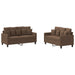 Set de canapele cu perne, 2 piese, maro, textil - WALTI WALTI
