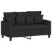 Set de canapele cu perne, 2 piese, negru, textil - WALTI WALTI