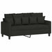 Set de canapele cu perne, 2 piese, negru, textil - WALTI WALTI