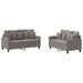 Set de canapea cu perne, 2 piese, gri taupe, material textil - WALTI WALTI