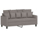Set de canapea cu perne, 2 piese, gri taupe, material textil - WALTI WALTI