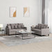 Set de canapea cu perne, 2 piese, gri taupe, material textil - WALTI WALTI