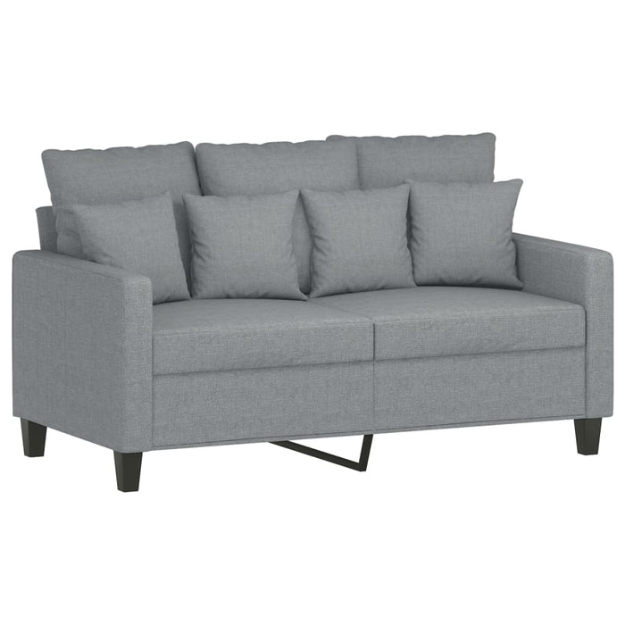 Set de canapele cu perne, 3 piese, gri deschis, textil - WALTI WALTI