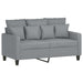 Set de canapele cu perne, 3 piese, gri deschis, textil - WALTI WALTI