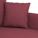 Set canapea cu perne, 3 piese, roșu vin, material textil - WALTI WALTI