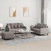 Set de canapea cu perne, 3 piese, gri taupe, material textil - WALTI WALTI