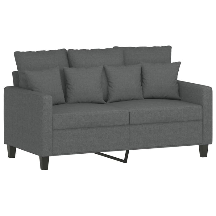 Set de canapele cu perne, 2 piese, gri închis, textil - WALTI WALTI
