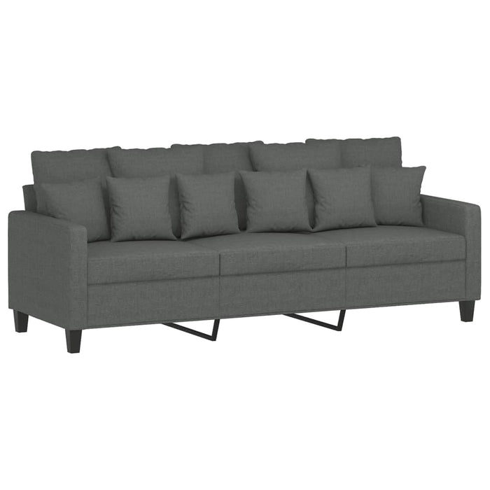Set de canapele cu perne, 2 piese, gri închis, textil - WALTI WALTI