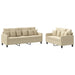 Set de canapele cu perne, 2 piese, crem, textil - WALTI WALTI