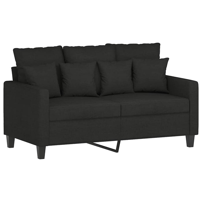 Set de canapele cu perne, 2 piese, negru, textil - WALTI WALTI