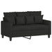 Set de canapele cu perne, 2 piese, negru, textil - WALTI WALTI