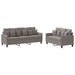 Set de canapea cu perne, 2 piese, gri taupe, material textil - WALTI WALTI