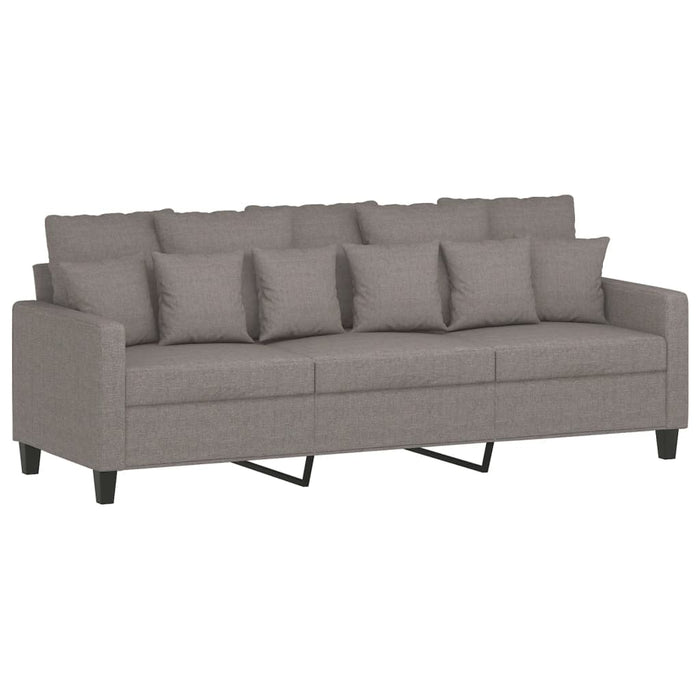 Set de canapea cu perne, 2 piese, gri taupe, material textil - WALTI WALTI