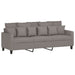 Set de canapea cu perne, 2 piese, gri taupe, material textil - WALTI WALTI