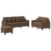 Set de canapele cu perne, 3 piese, maro, textil - WALTI WALTI