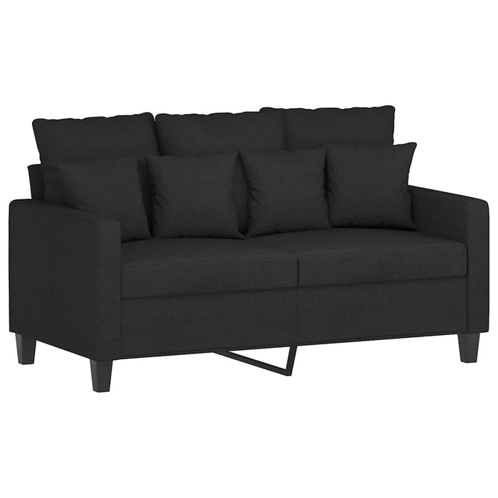 Set de canapele cu perne, 3 piese, negru, textil - WALTI WALTI