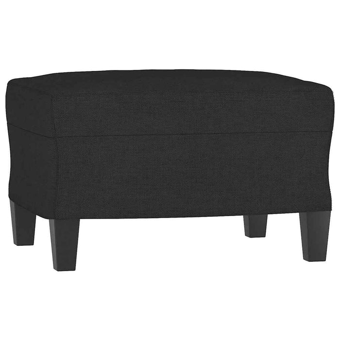 Set de canapele cu perne, 3 piese, negru, textil - WALTI WALTI