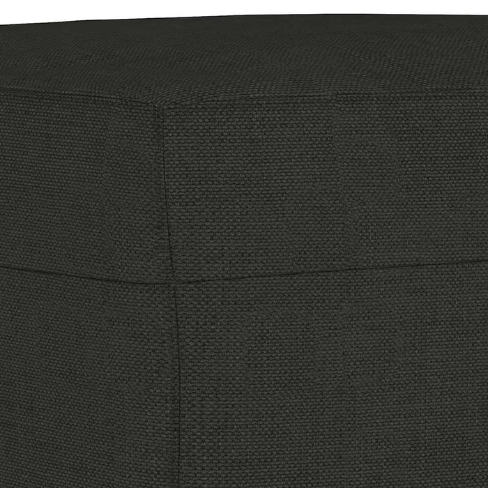Set de canapele cu perne, 3 piese, negru, textil - WALTI WALTI