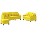 Set de canapele cu perne, 3 piese, galben deschis, textil - WALTI WALTI