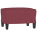 Set canapea cu perne, 3 piese, roșu vin, material textil - WALTI WALTI