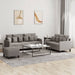 Set de canapea cu perne, 3 piese, gri taupe, material textil - WALTI WALTI