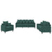Set de canapele cu perne, 3 piese, verde închis, catifea - WALTI WALTI