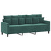 Set de canapele cu perne, 3 piese, verde închis, catifea - WALTI WALTI